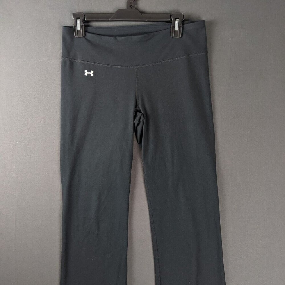 Under Armour Leggings Women Medium Active Workout Stretch Fitted Wide Yoga Pant